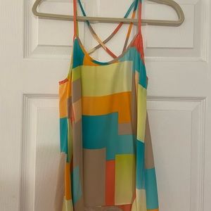 Alice & Trixie Small Block Colored Silk Tank Blouse
